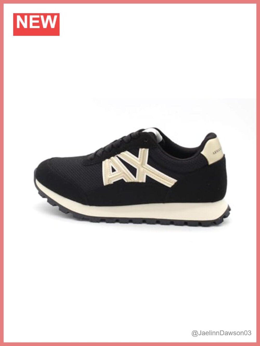 Armani Exchange Women's Drop Sneakers Lace Up Mesh Low Top Casual